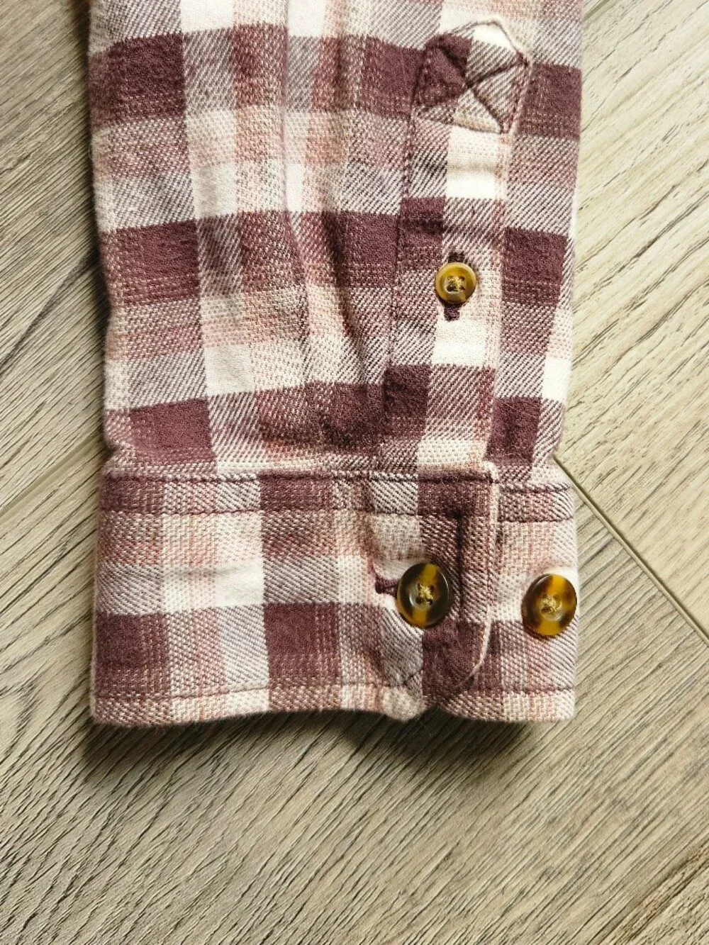 Carhartt Womens Medium Rugged Flex Plaid Flannel Shirt Brown Tan Button Up M 8 1 - Picture 6 of 9